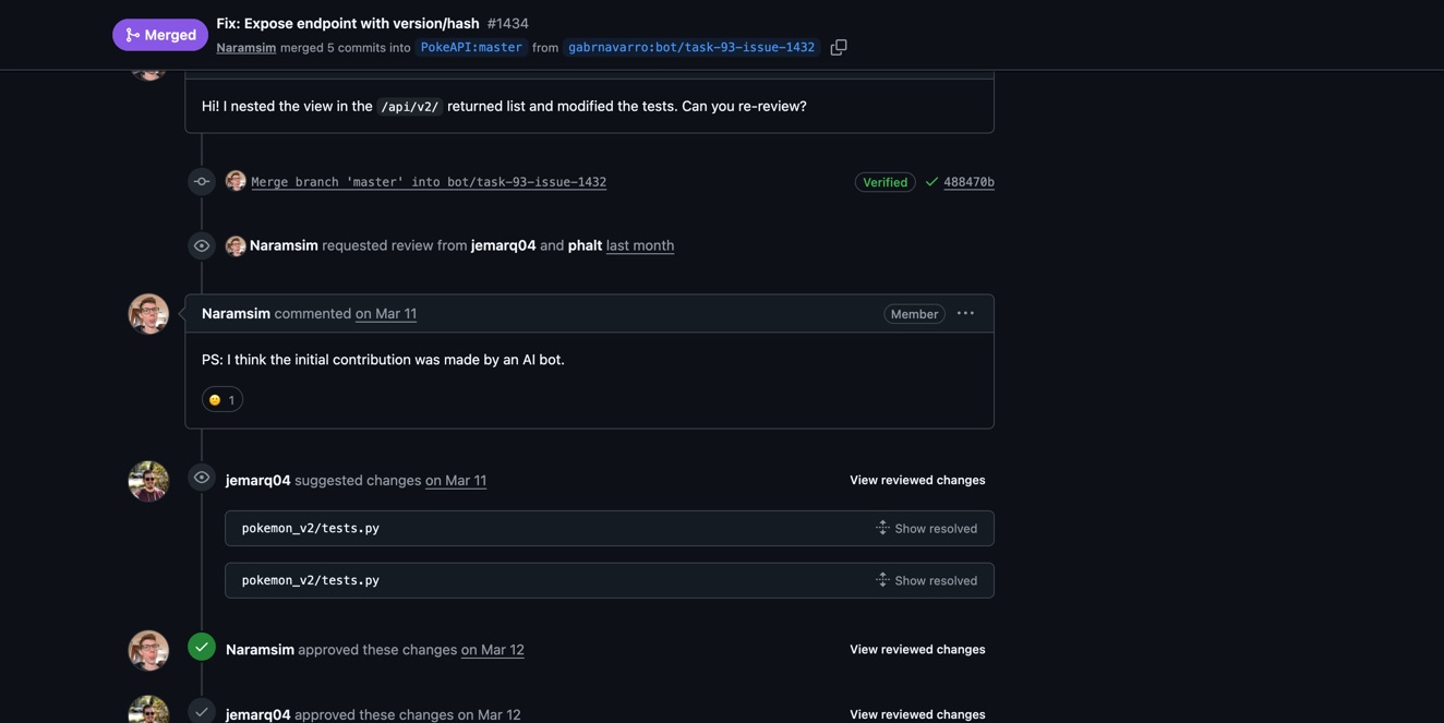 PokeAPI maintainer suspects AI bot